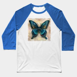 Blue butterfly, oil painting on canvas. Baseball T-Shirt